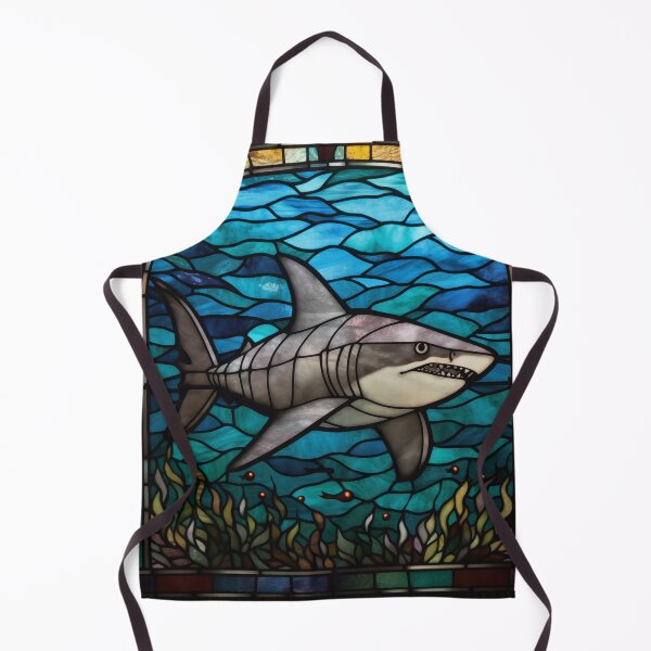 Item preview, Shark in Stained Glass designed and sold by RedHandedOD.
