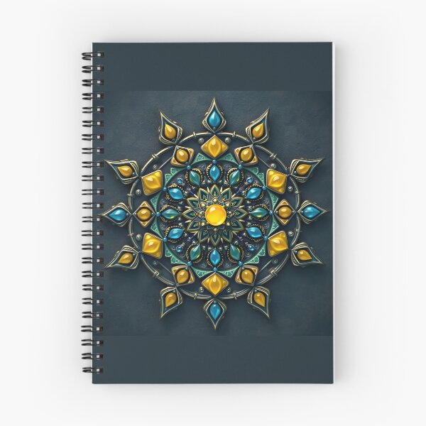 Item preview, Mandala with yellow and blue stones designed and sold by PrintLabStudio.