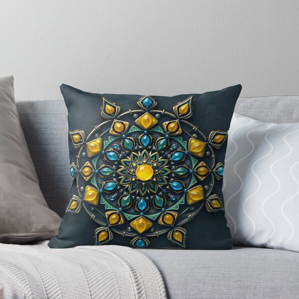 Artikel-Vorschau von Mandala mit gelben und blauen Steinen, designt und verkauft von PrintLabStudio.