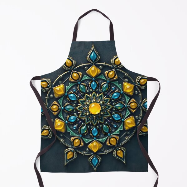 Item preview, Mandala with yellow and blue stones designed and sold by PrintLabStudio.