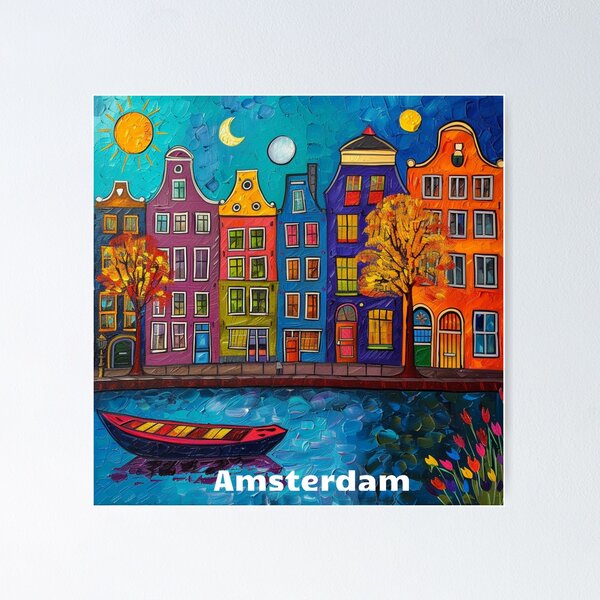 Aperçu de l'œuvre Paysage d'Amsterdam créée et vendue par FineArtsPro.