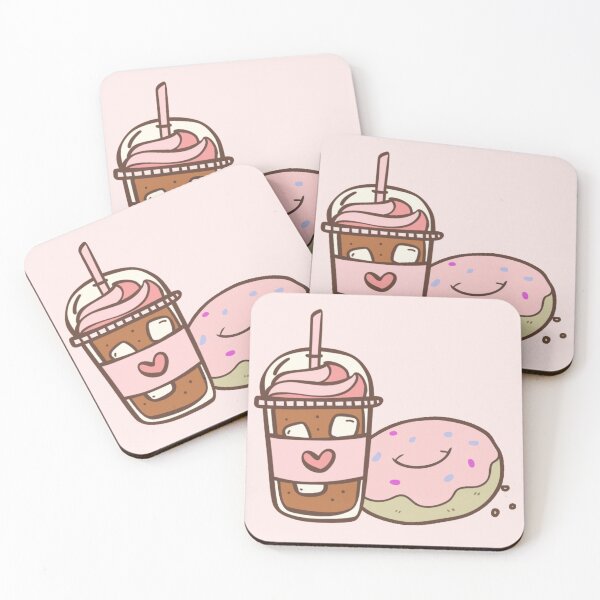 Item preview, Cute Donut and Coffee designed and sold by NeriBee Designs.