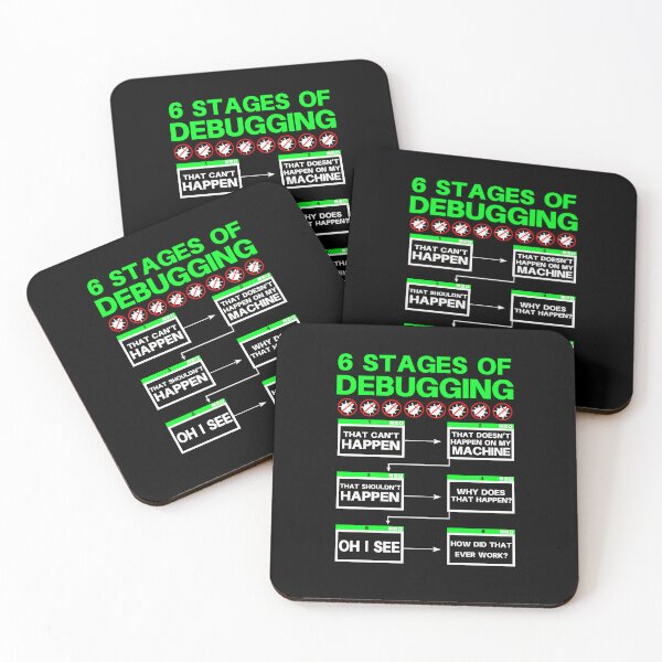 Item preview, 6 Stages Of Debugging designed and sold by PNGShop.