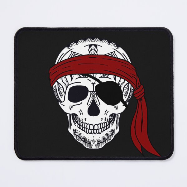 Item preview, Tribal Pirate Skull Red Bandana designed and sold by Steeb757.