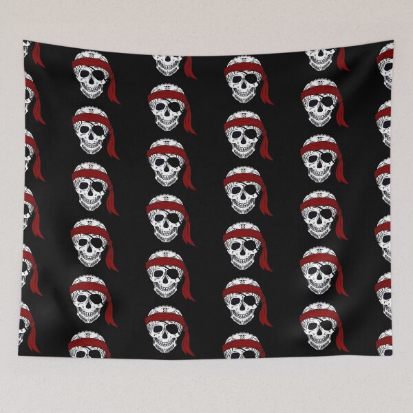 Item preview, Tribal Pirate Skull Red Bandana  designed and sold by Steeb757.