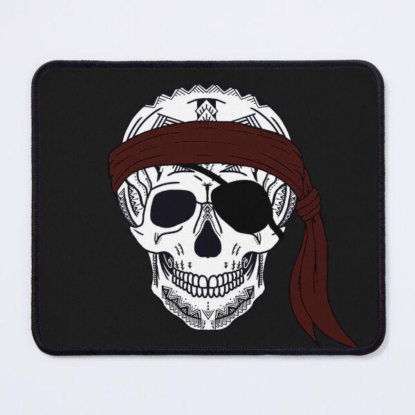 Item preview, Tribal Pirate Skull Burgundy Bandana  designed and sold by Steeb757.