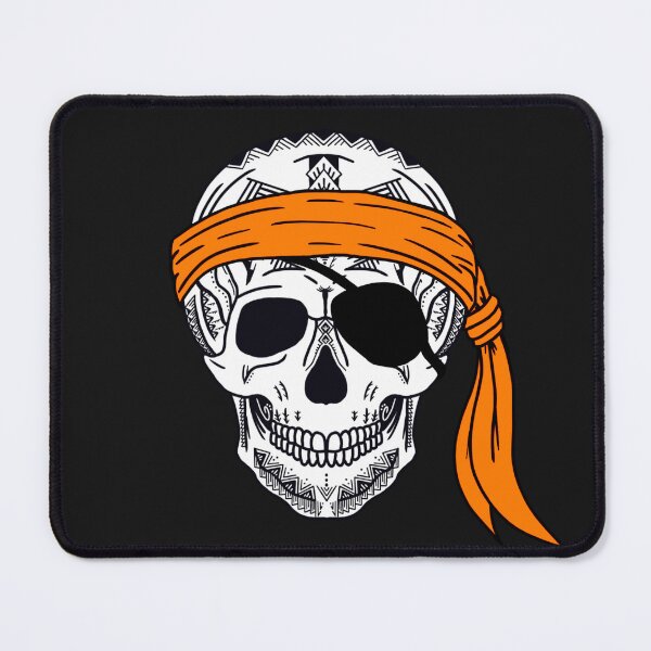 Item preview, Tribal Pirate Skull Light Orange Bandana  designed and sold by Steeb757.