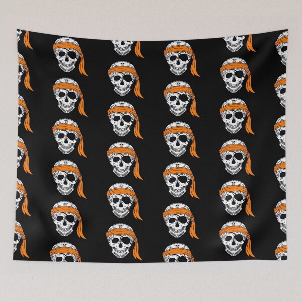 Item preview, Tribal Pirate Skull Light Orange Bandana  designed and sold by Steeb757.
