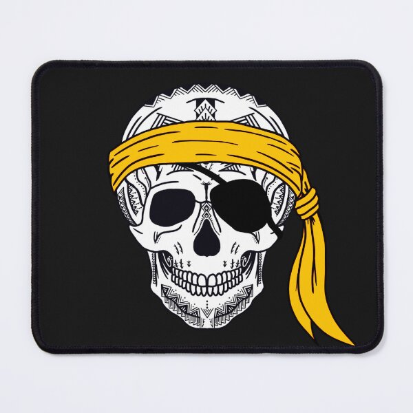 Item preview, Tribal Pirate Skull Yellow Bandana  designed and sold by Steeb757.