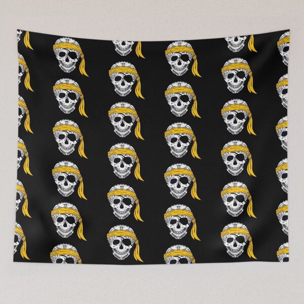 Item preview, Tribal Pirate Skull Yellow Bandana  designed and sold by Steeb757.