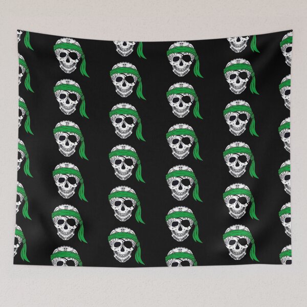 Item preview, Tribal Pirate Skull Green Bandana  designed and sold by Steeb757.