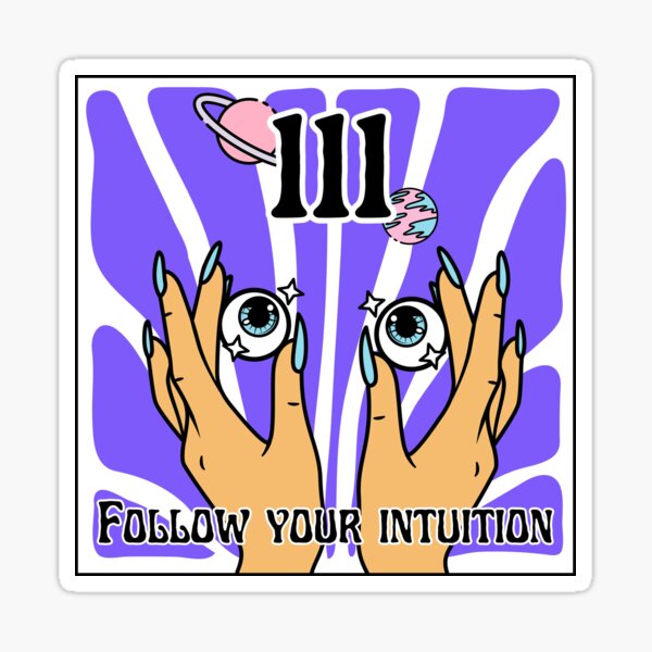 Vista previa del artículo con la obra «111: Sigue tu intuición», diseñado y vendido por TKMVSelfLove.