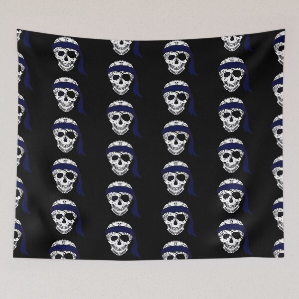 Item preview, Tribal Pirate Skull Navy Blue Bandana  designed and sold by Steeb757.