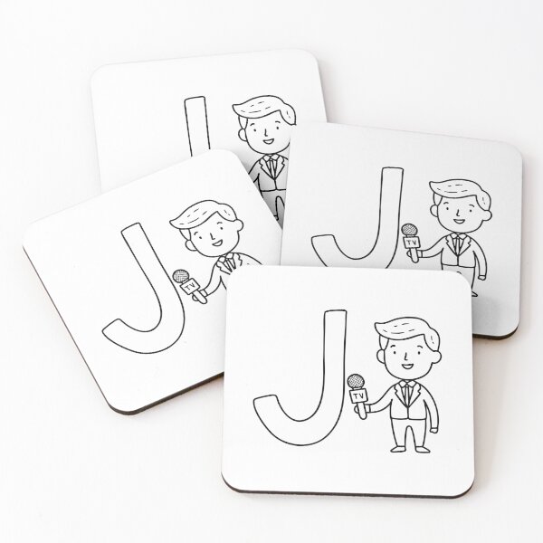 Item preview, An illustration of Journalist with letter J beside it designed and sold by rasagamastore.