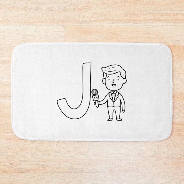 Item preview, An illustration of Journalist with letter J beside it designed and sold by rasagamastore.