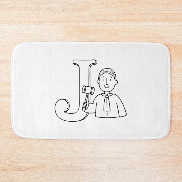 Item preview, An illustration of Judge with letter J beside it designed and sold by rasagamastore.