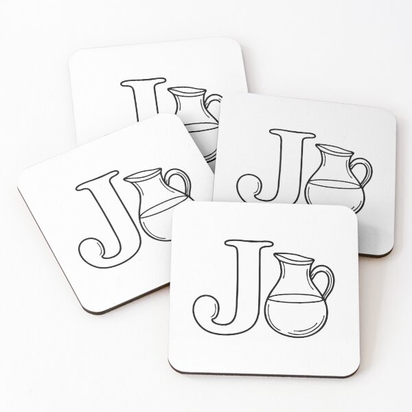Item preview, An illustration of Jug with letter J beside it designed and sold by rasagamastore.