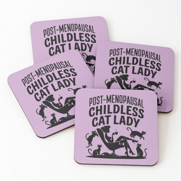 Item preview, Post-Menopausal Childless Cat Lady – Funny Cat Lover designed and sold by TeeGrit.
