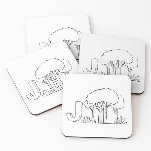 Item preview, An illustration of Jungle with letter J beside it designed and sold by rasagamastore.