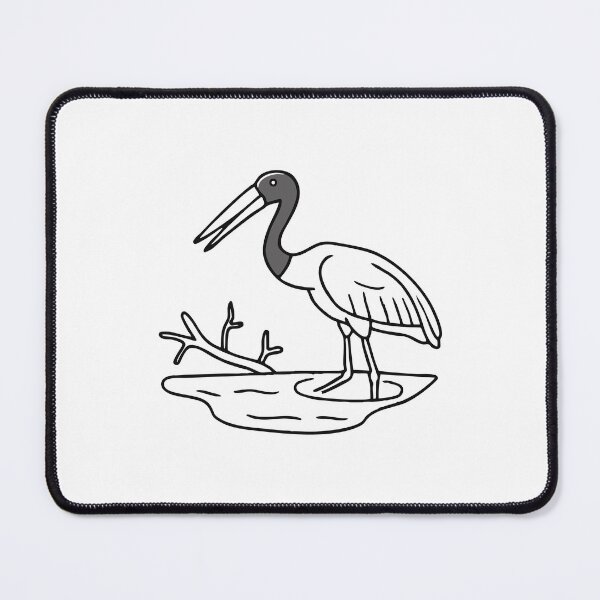 Item preview, Jabiru wading through shallow waters designed and sold by rasagamastore.