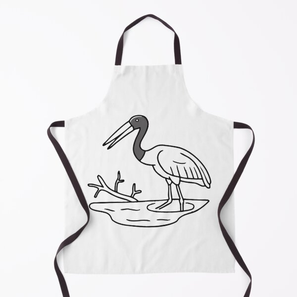 Item preview, Jabiru wading through shallow waters designed and sold by rasagamastore.