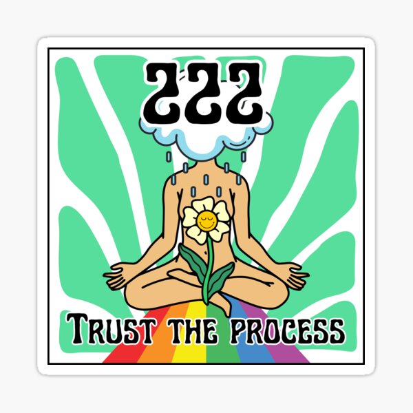 Vista previa del artículo con la obra «222: Confía en el proceso», diseñado y vendido por TKMVSelfLove.