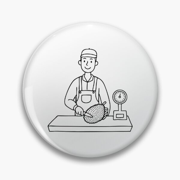 Item preview, Vendor slicing open a ripe jackfruit designed and sold by rasagamastore.
