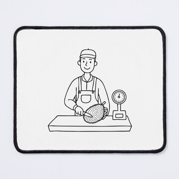 Item preview, Vendor slicing open a ripe jackfruit designed and sold by rasagamastore.