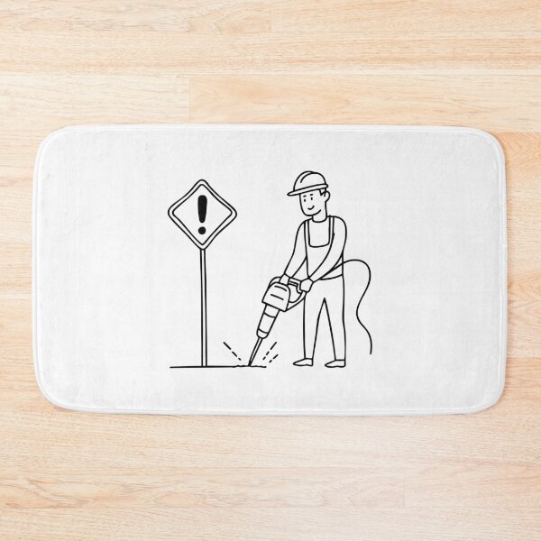 Item preview, Construction worker operating a jackhammer designed and sold by rasagamastore.