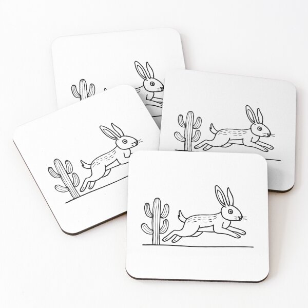 Item preview, Jackrabbit sprinting across an open desert designed and sold by rasagamastore.