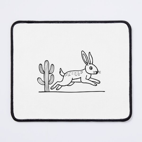 Item preview, Jackrabbit sprinting across an open desert designed and sold by rasagamastore.