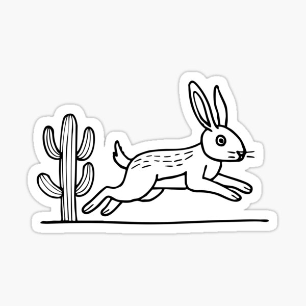 Item preview, Jackrabbit sprinting across an open desert designed and sold by rasagamastore.