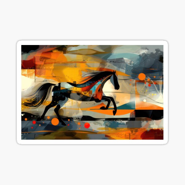 Item preview, Abstract Speed: The Flowing Mustang designed and sold by NeoNebulaArt.