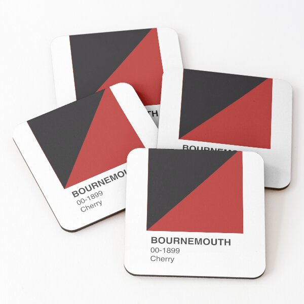 Item preview, Bournemouth Cherry Red and Black Colour Swatch - Full Width designed and sold by The Colourful Game.