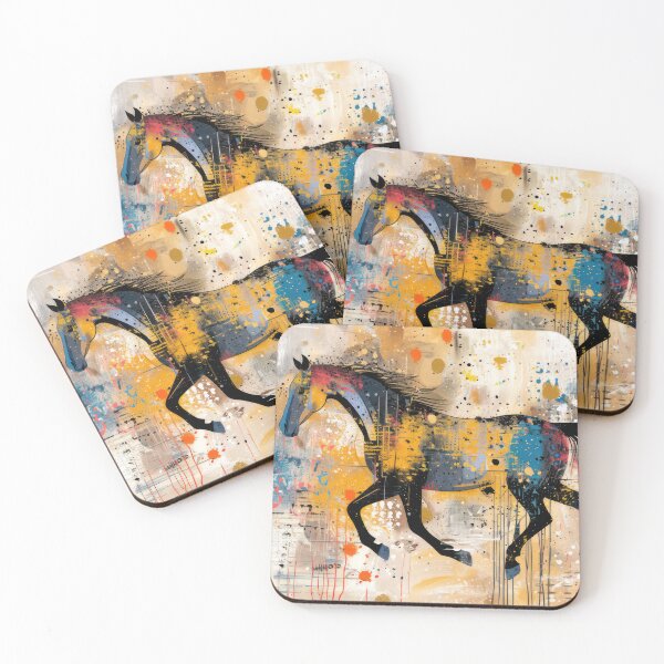 Item preview, The Painted Stallion: A Burst of Color designed and sold by NeoNebulaArt.