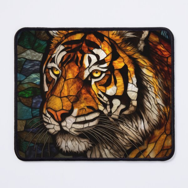Item preview, Tiger in Stained Glass designed and sold by RedHandedOD.