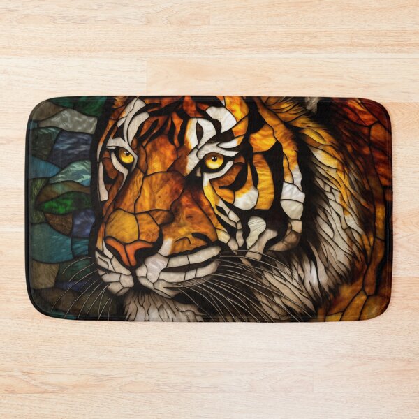 Item preview, Tiger in Stained Glass designed and sold by RedHandedOD.