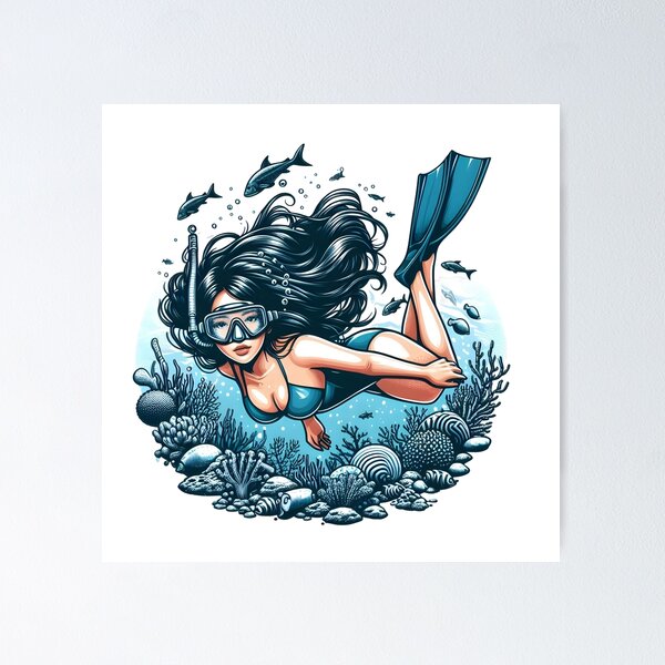Item preview, Diver designed and sold by CreativeGorillas.