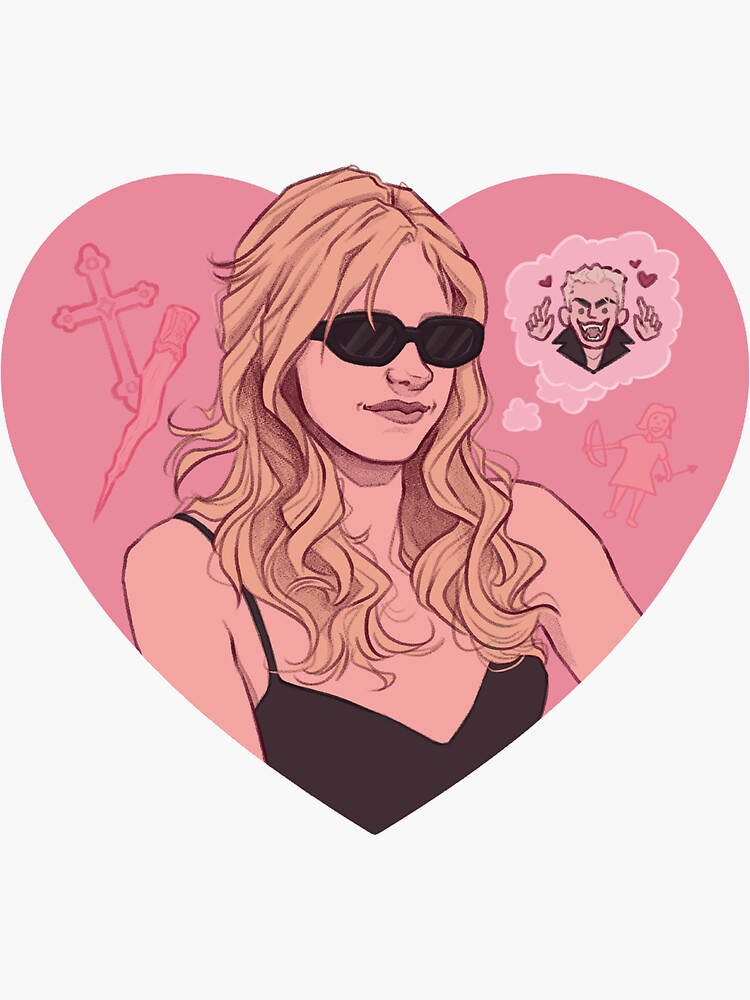 Thumbnail 3 von 3, Sticker, Buffy Summers Sonnenbrille designt und verkauft von MadQueenMads.