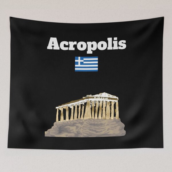 Item preview, Acropolis Greece holiday souvenir ancient Greek Greece flag  designed and sold by Artstastic.