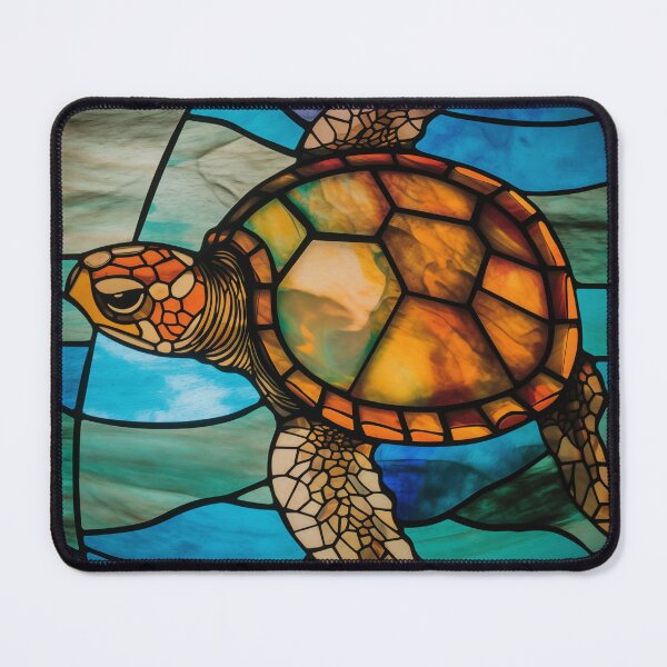 Item preview, Sea Turtle in Stained Glass designed and sold by RedHandedOD.