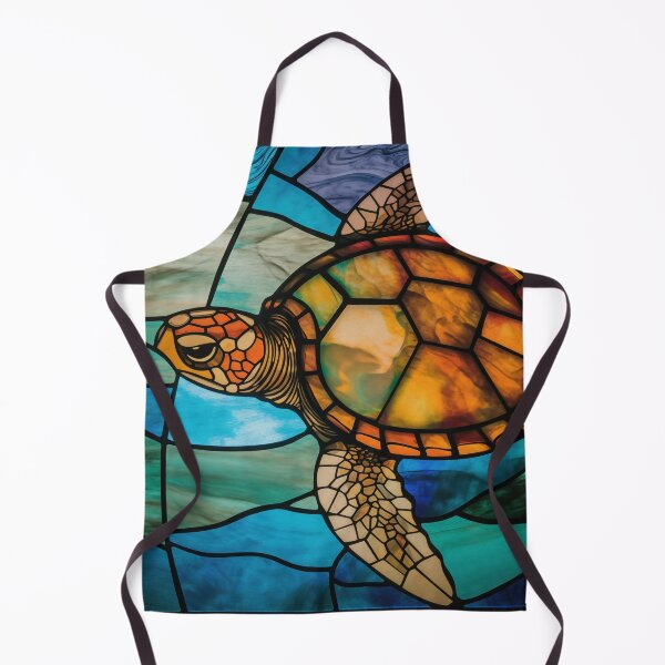 Item preview, Sea Turtle in Stained Glass designed and sold by RedHandedOD.
