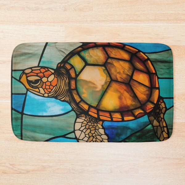 Item preview, Sea Turtle in Stained Glass designed and sold by RedHandedOD.