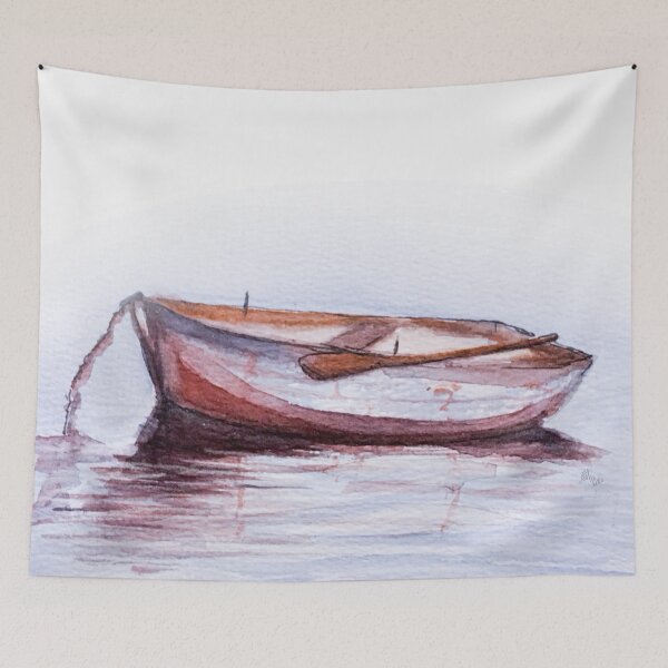 Item preview, Boat on lake designed and sold by NathBros.