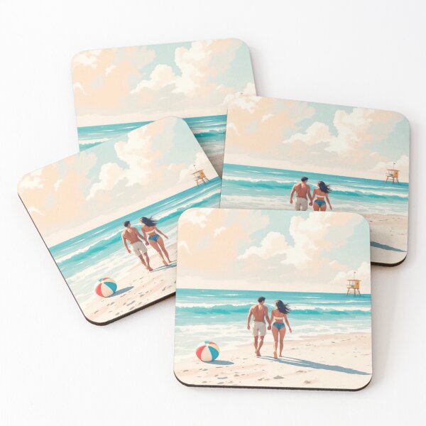 Item preview, Vintage Beach Holiday Postcards 11 designed and sold by SteadyRolling.