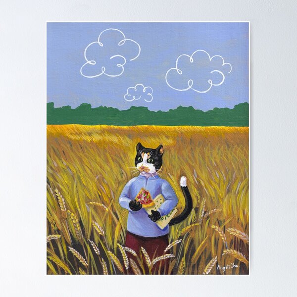 Item preview, Harvest Cat – A Quiet Moment in the Field designed and sold by AngeliChe.