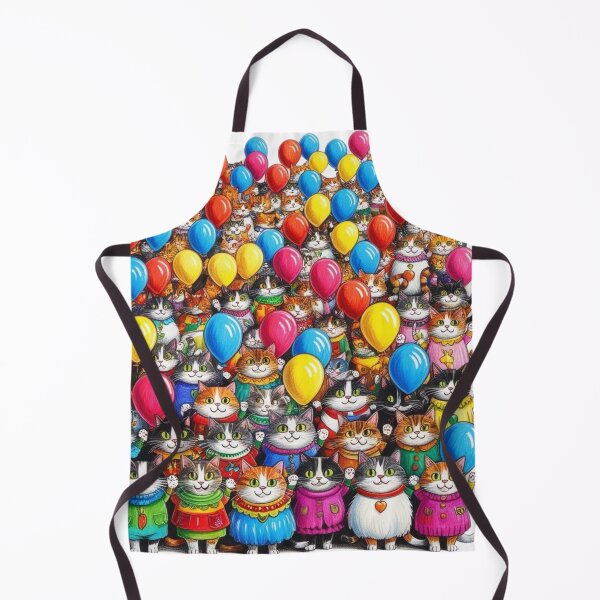 Item preview, Many Cats with Balloons Pattern designed and sold by AlinaSCorner.