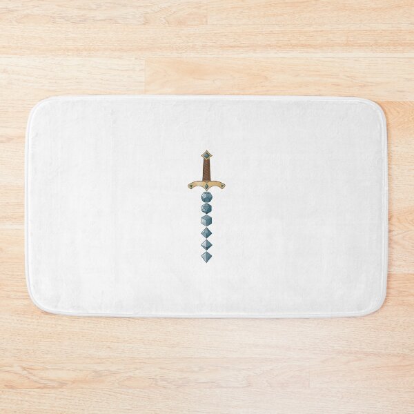 Item preview, Blue Gold Dice Set Sword RPG Stone designed and sold by TheEclecticKat.
