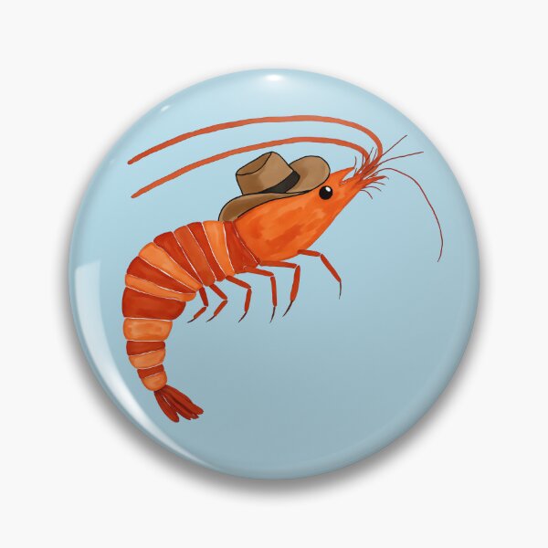 Item preview, Yeehaw Cowboy Shrimp Watercolor designed and sold by Magnolia Valley Art.