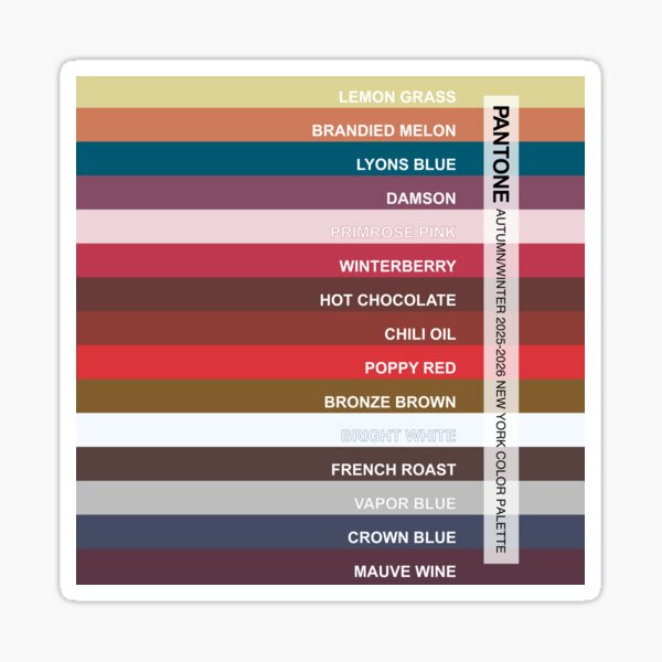 Item preview, New York Fashion Week palette, Autumn Winter 2025-2026 - 15 colors with color names designed and sold by Ofeefee.